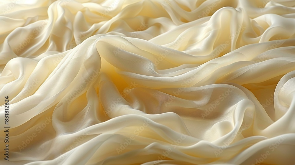 A close-up of a white cloth with a blurry pattern at the bottom of the image A close-up of a white cloth with a blurry pattern at the bottom of the image