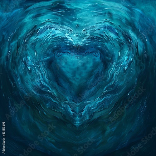 An underwater heart line photo