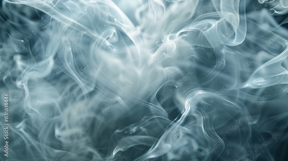 Obraz premium Refined and enchanting, platinum silver smoke swirls with elegance,