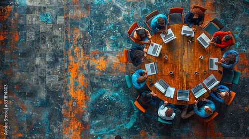 business formal meeting conference discussion with coworker shareholder or client concentrate private ideas data report analysis businesspeople working find solution together in office,