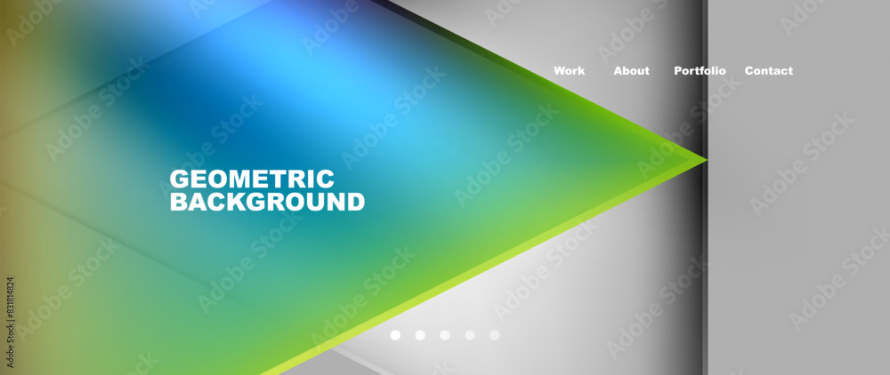 Fototapeta premium Gradient triangle geometric minimal wallpaper