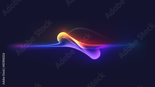 Speaking sound wave glowing light illustration vector