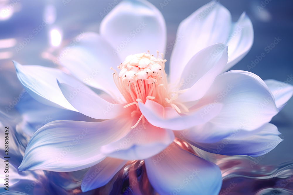 Translucent cyberpunk-style flower, embodying a fusion of technology and natural beauty in pastel hues Translucent cyberpunk-style flower, embodying a fusion of technology and natural beauty in pastel hues