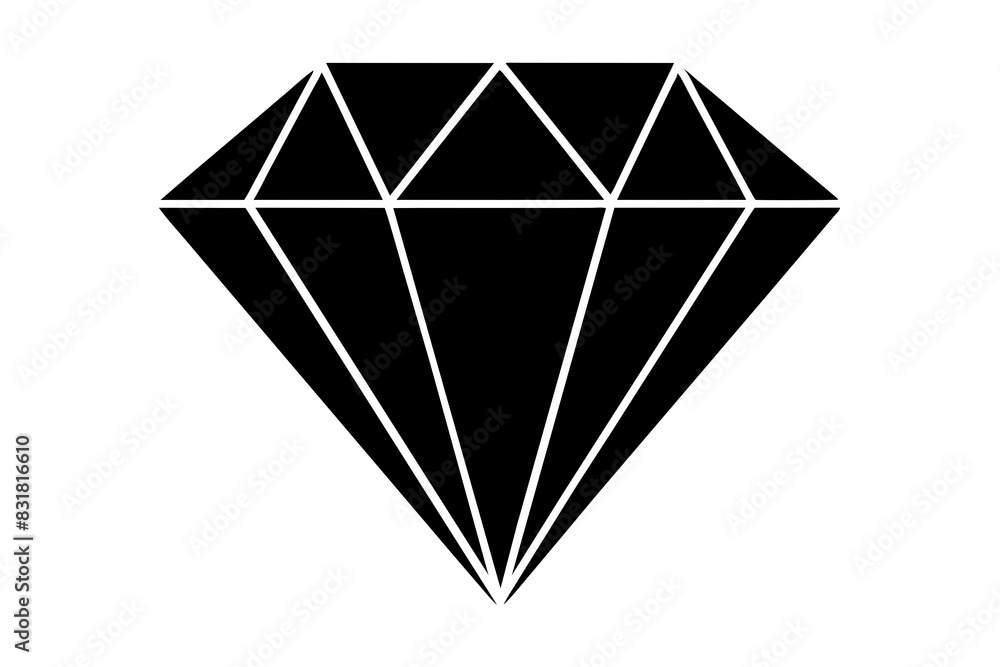 diamond silhouette vector illustration diamond silhouette vector illustration