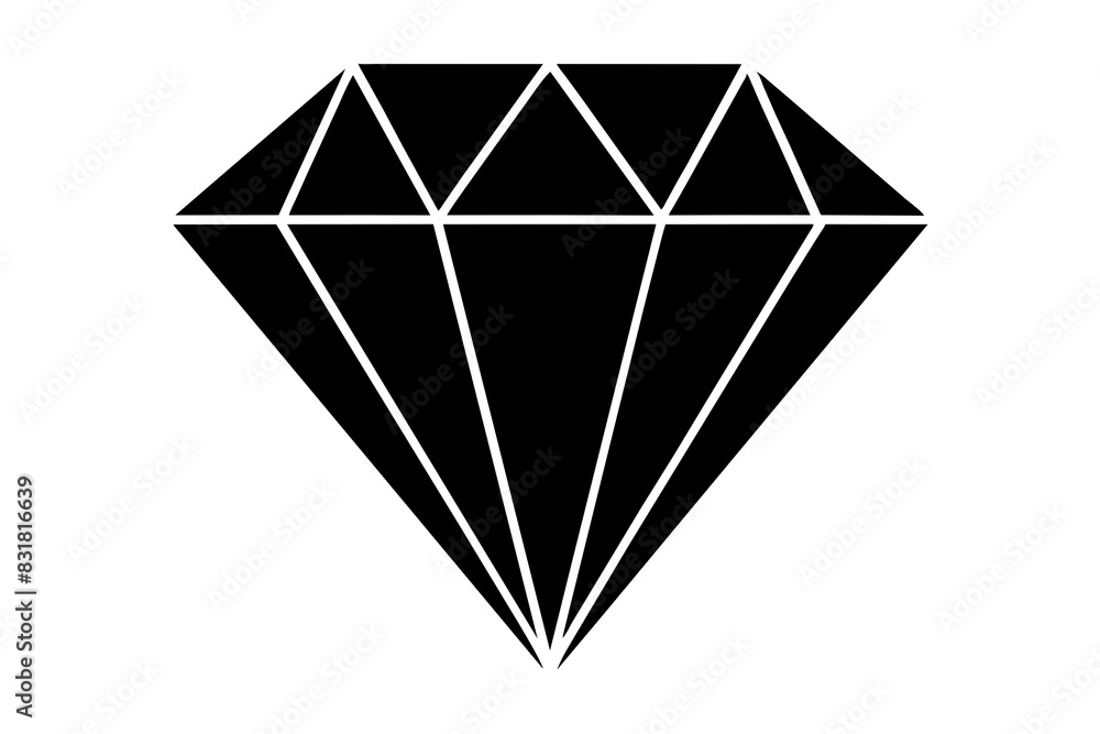 diamond silhouette vector illustration diamond silhouette vector illustration