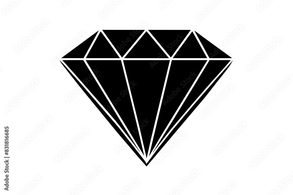 diamond silhouette vector illustration diamond silhouette vector illustration