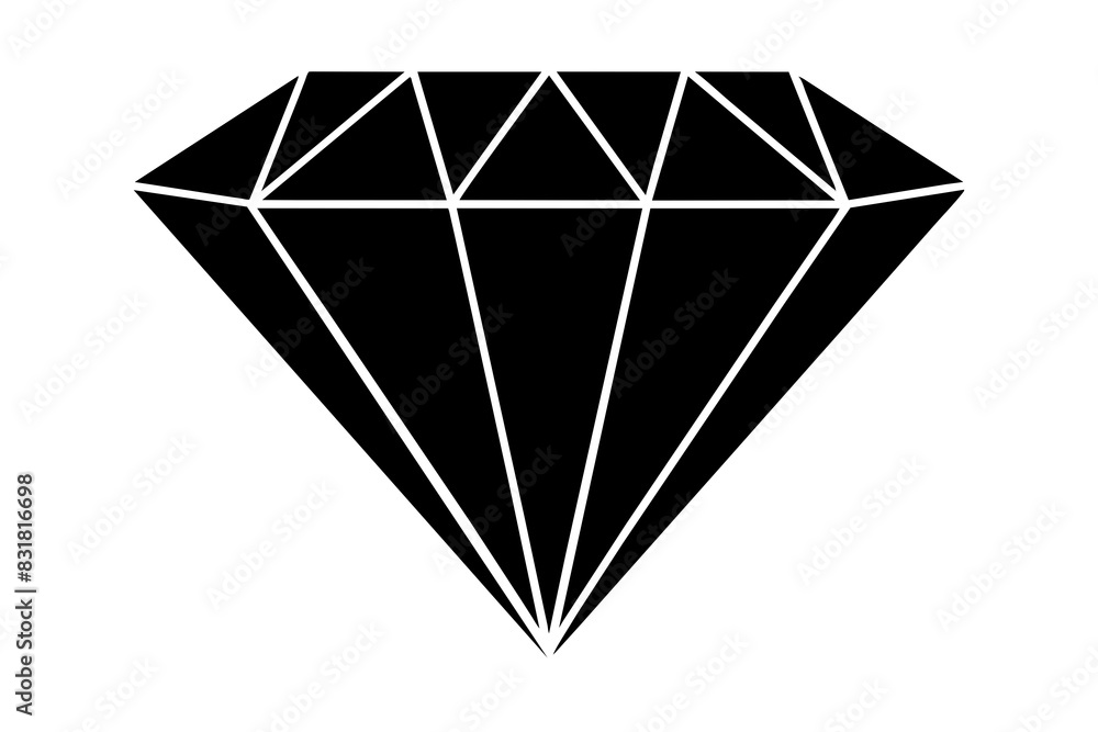 diamond silhouette vector illustration diamond silhouette vector illustration