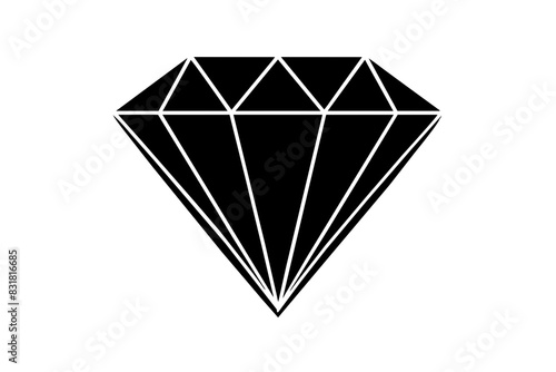 diamond silhouette vector illustration