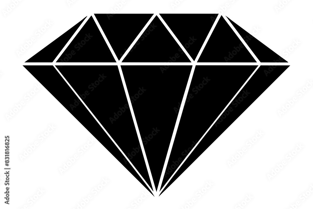 diamond silhouette vector illustration diamond silhouette vector illustration