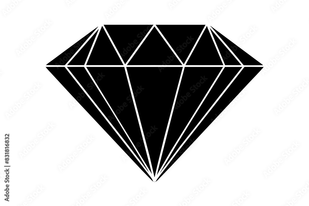 diamond silhouette vector illustration diamond silhouette vector illustration