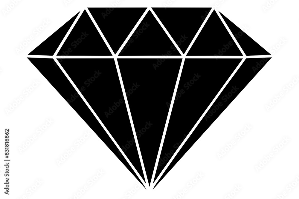 diamond silhouette vector illustration diamond silhouette vector illustration