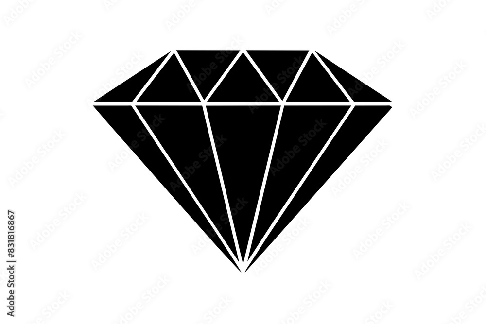 diamond silhouette vector illustration diamond silhouette vector illustration