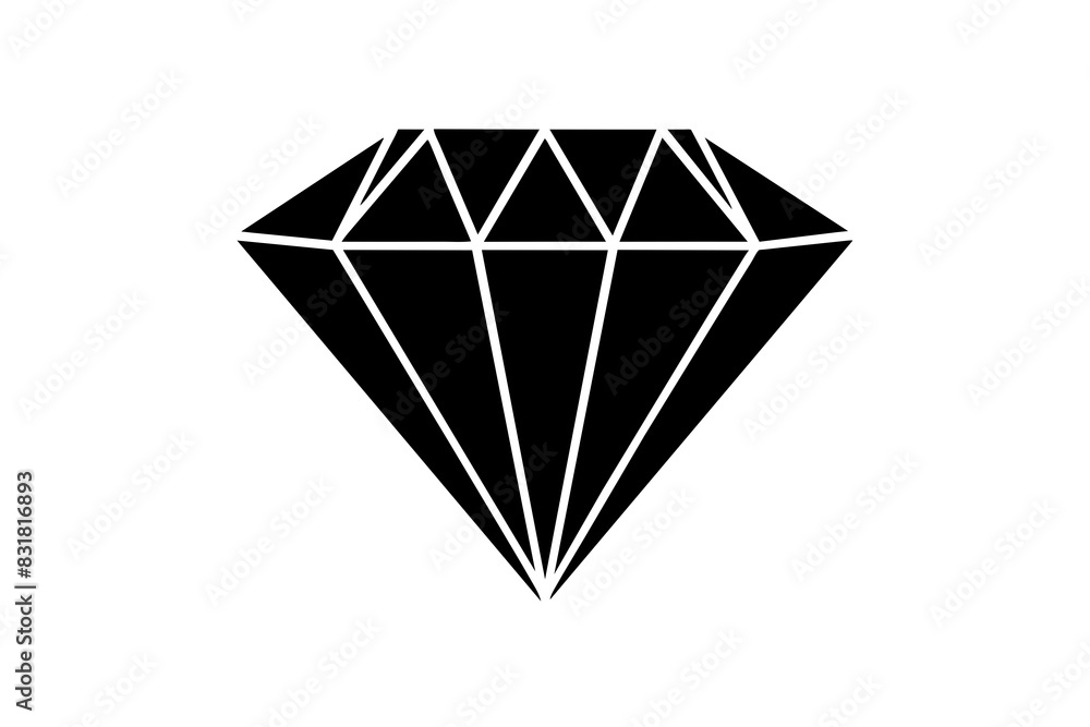 diamond silhouette vector illustration diamond silhouette vector illustration