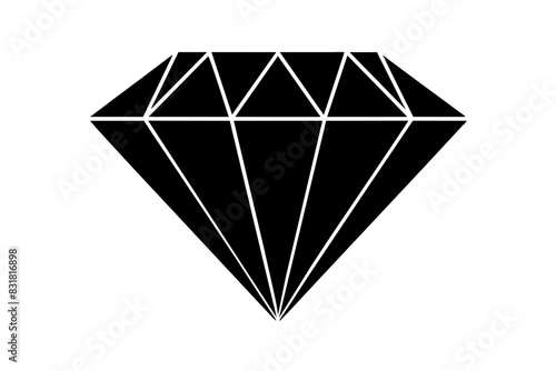 diamond silhouette vector illustration