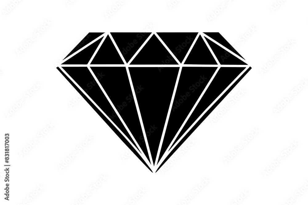 diamond silhouette vector illustration diamond silhouette vector illustration