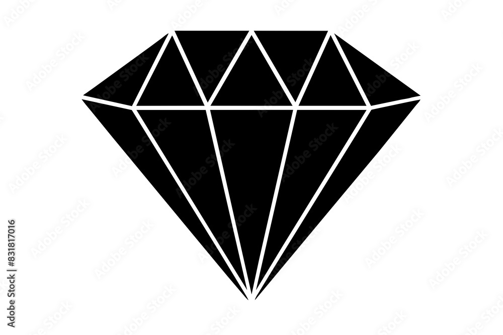 diamond silhouette vector illustration diamond silhouette vector illustration
