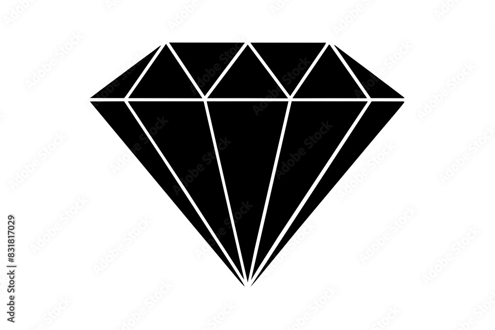 diamond silhouette vector illustration diamond silhouette vector illustration