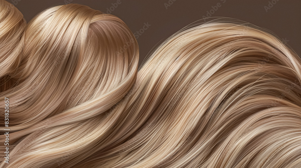 Fototapeta premium Hairstyle, beauty and hair care, long light brown healthy hair texture background for haircare shampoo, hair extensions and hair salon