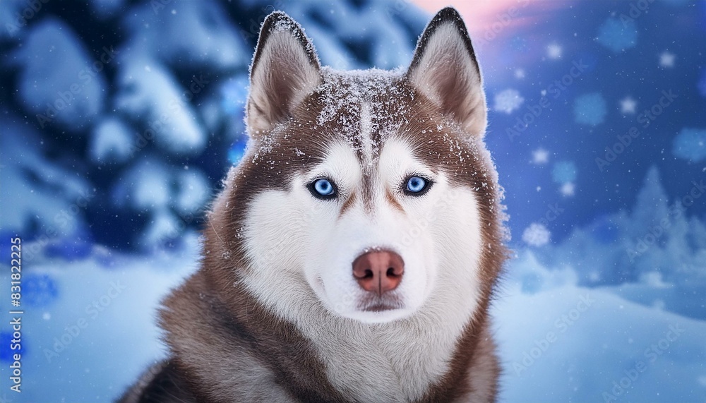 siberian husky in snow siberian husky in snow