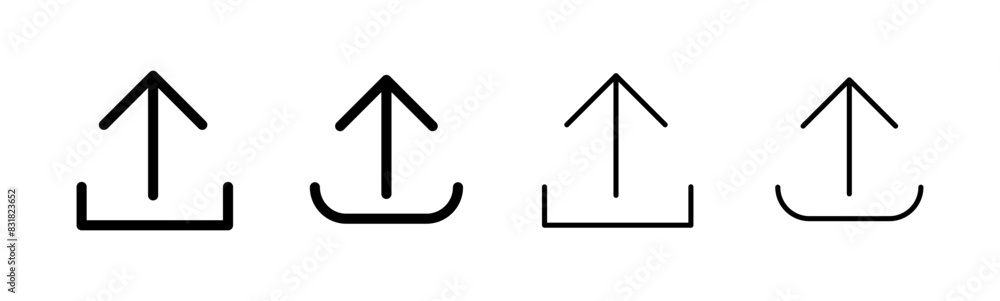 Upload icon set. load data symbol Upload icon set. load data symbol