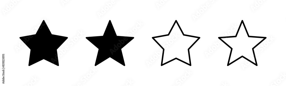Star Icon set. rating icon vector. favourite star icon Star Icon set. rating icon vector. favourite star icon