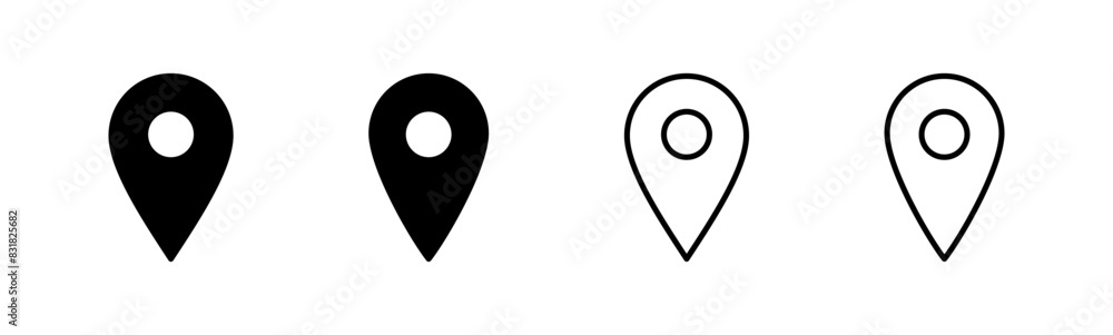 Pin icon set. Location icon vector. destination icon. map pin Pin icon set. Location icon vector. destination icon. map pin