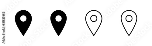 Pin icon set. Location icon vector. destination icon. map pin
