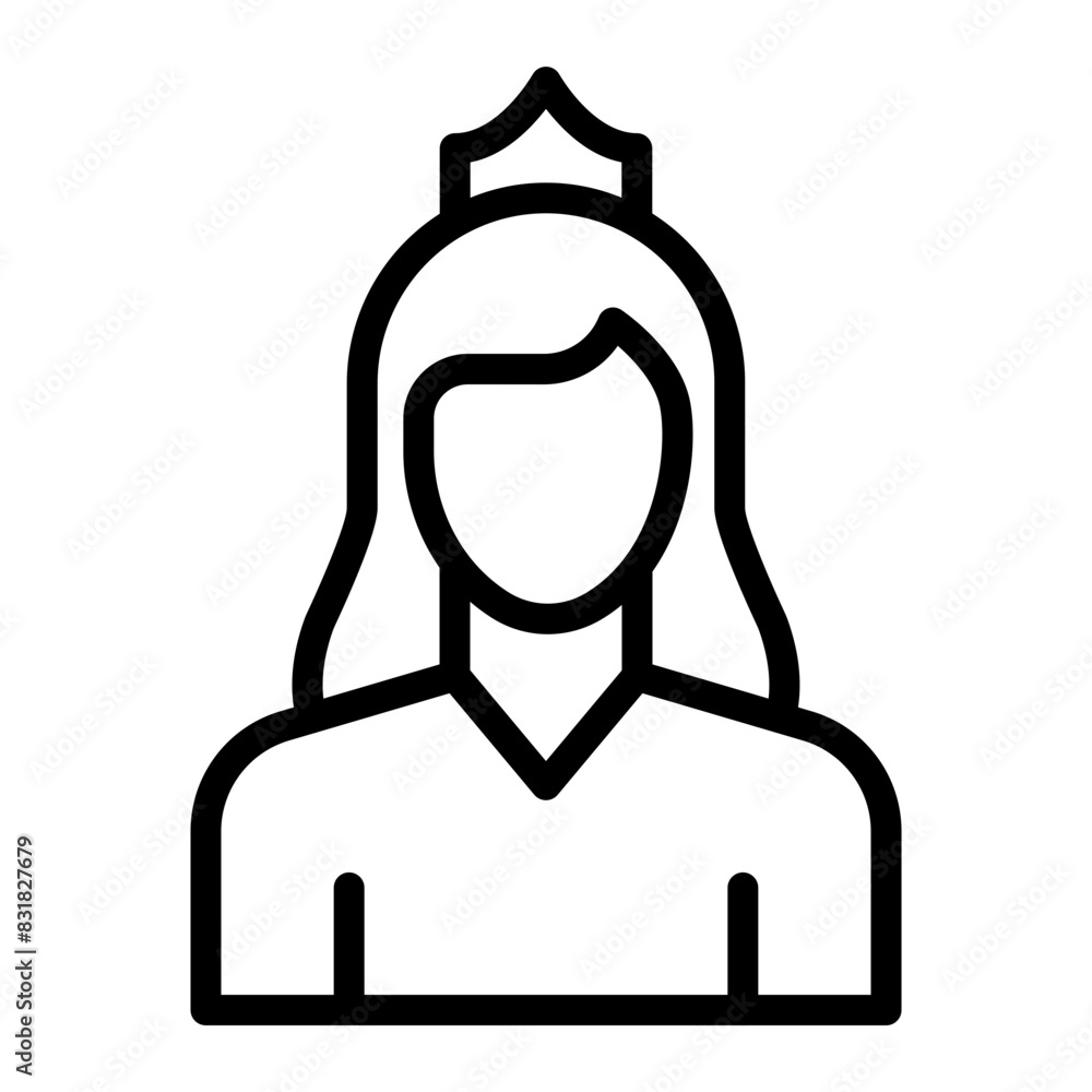Bride Vector Line Icon Design Bride Vector Line Icon Design