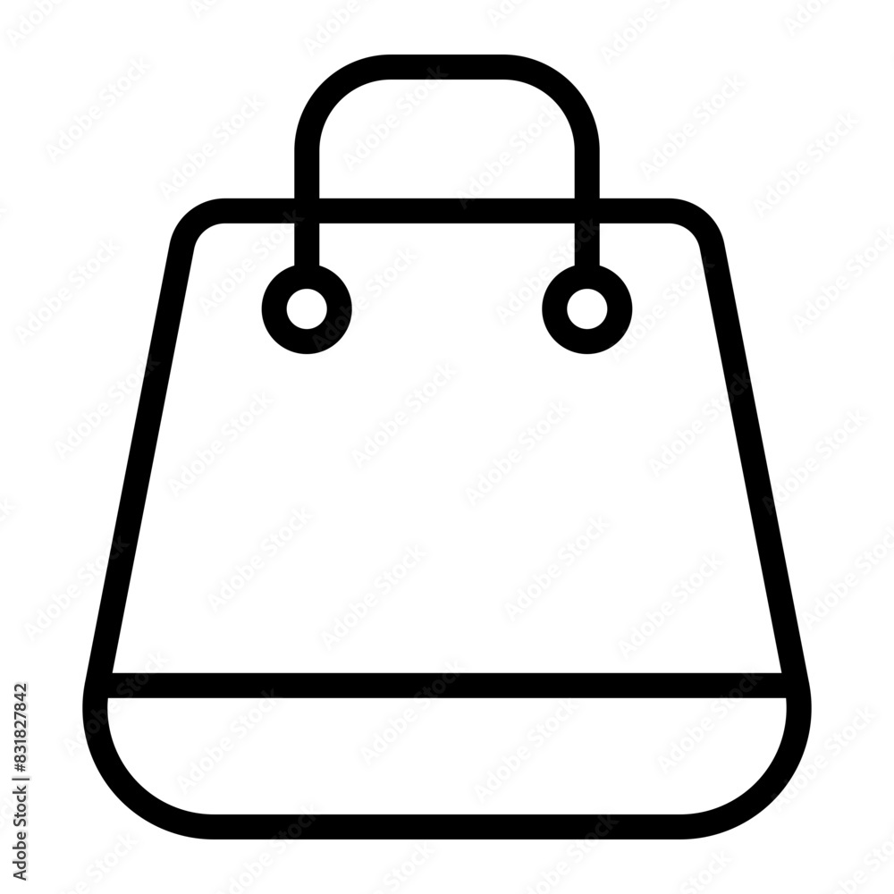 Shopping Bag Vector Line Icon Design Shopping Bag Vector Line Icon Design