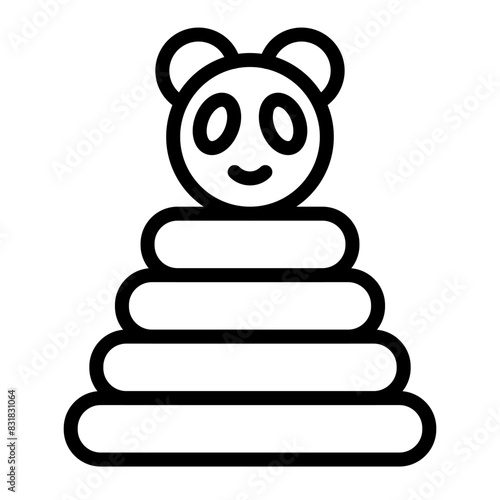 Stacker Vector Line Icon Design