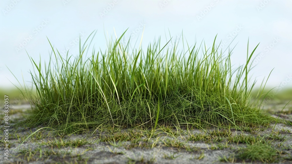 A patch of grass trampled by wildlife, showcasing the natural resilience of grass with flattened blades slowly rising back to their upright position. A patch of grass trampled by wildlife, showcasing the natural resilience of grass with flattened blades slowly rising back to their upright position.