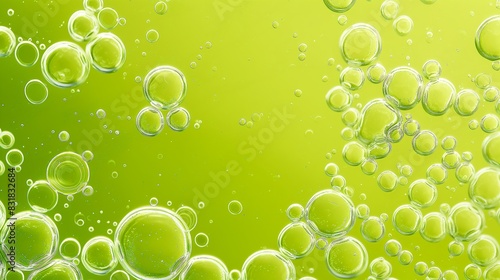 A playful background of bubbles in a bright green liquid, giving the impression of a magical potion or a whimsical science experiment.