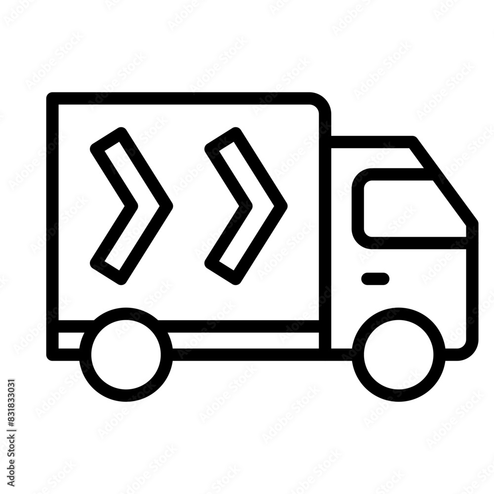 Fast Delivery Vector Line Icon Design Fast Delivery Vector Line Icon Design