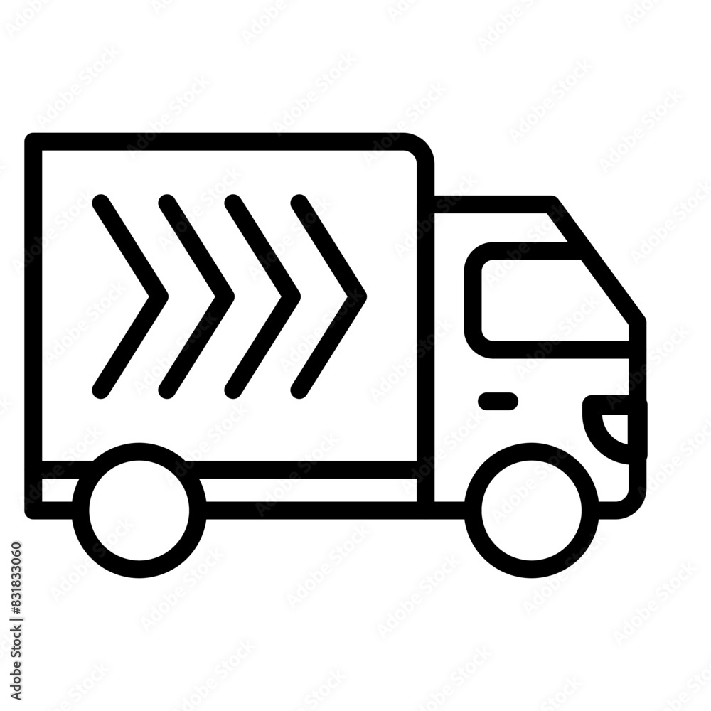 Delivery Truck Vector Line Icon Design Delivery Truck Vector Line Icon Design