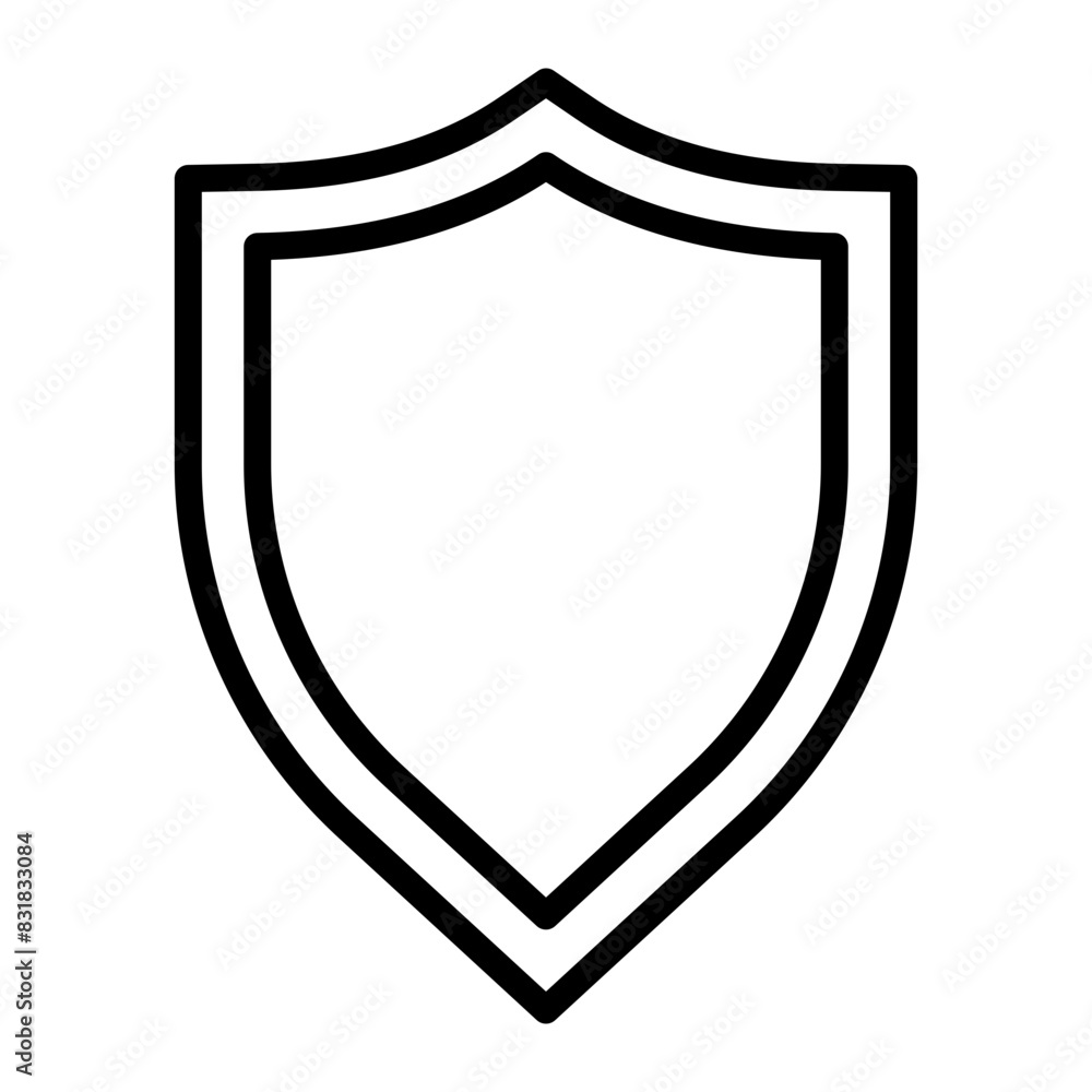 Shield Vector Line Icon Design Shield Vector Line Icon Design