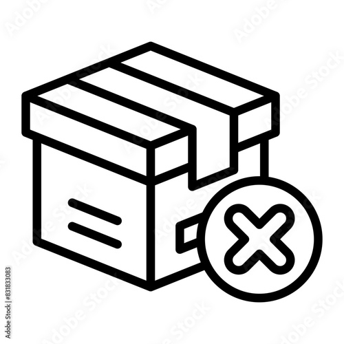 Reject Vector Line Icon Design