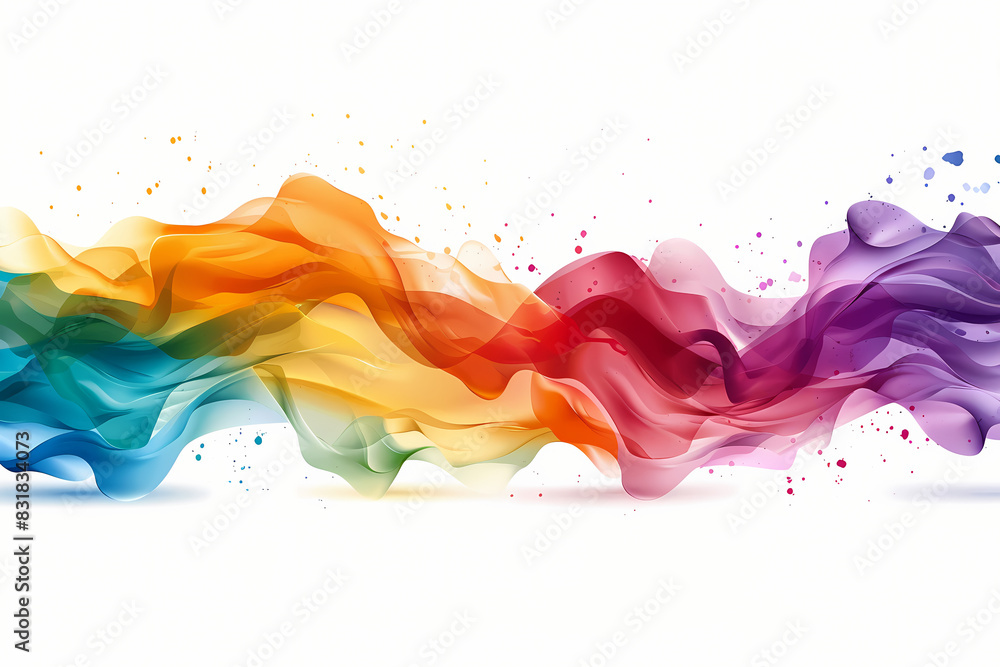 colorful symbol of Pride month on white background