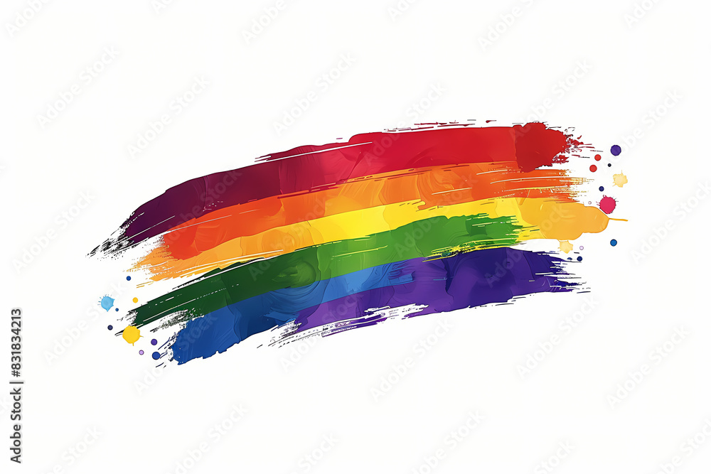 Obraz premium colorful symbol of Pride month on white background
