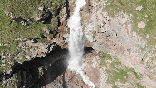 Caucasus, North Ossetia. Digoria gorge. Soldier Waterfall.
