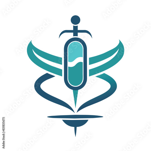 pharmaceutical Medical logo vector art illustration -on white background