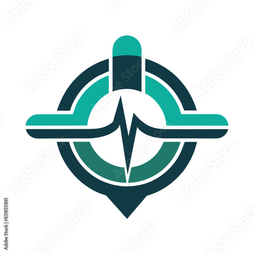 pharmaceutical Medical logo vector art illustration -on white background