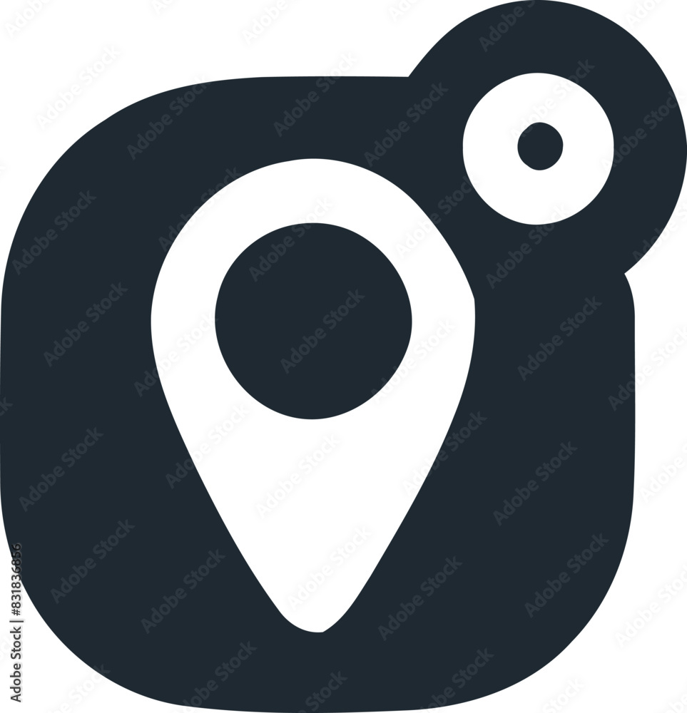 Monochromatic Minimalist Compass Icon, Navigation Essentials in Single Color. Monochromatic Minimalist Compass Icon, Navigation Essentials in Single Color.