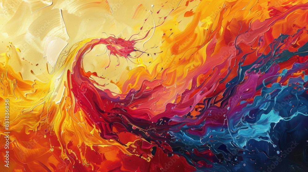 The abstract fragments of the artwork invite the viewer to explore and immerse themselves in the world the artist has created. The abstract fragments of the artwork invite the viewer to explore and immerse themselves in the world the artist has created.