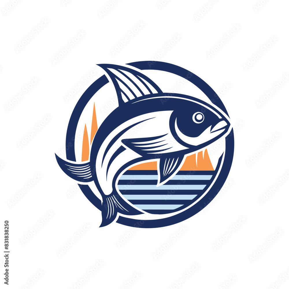 fish farms vector art illustration on white background fish farms vector art illustration on white background