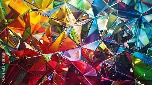 A canvas transformed into a crystalline lattice, refracting light into a spectrum of colors