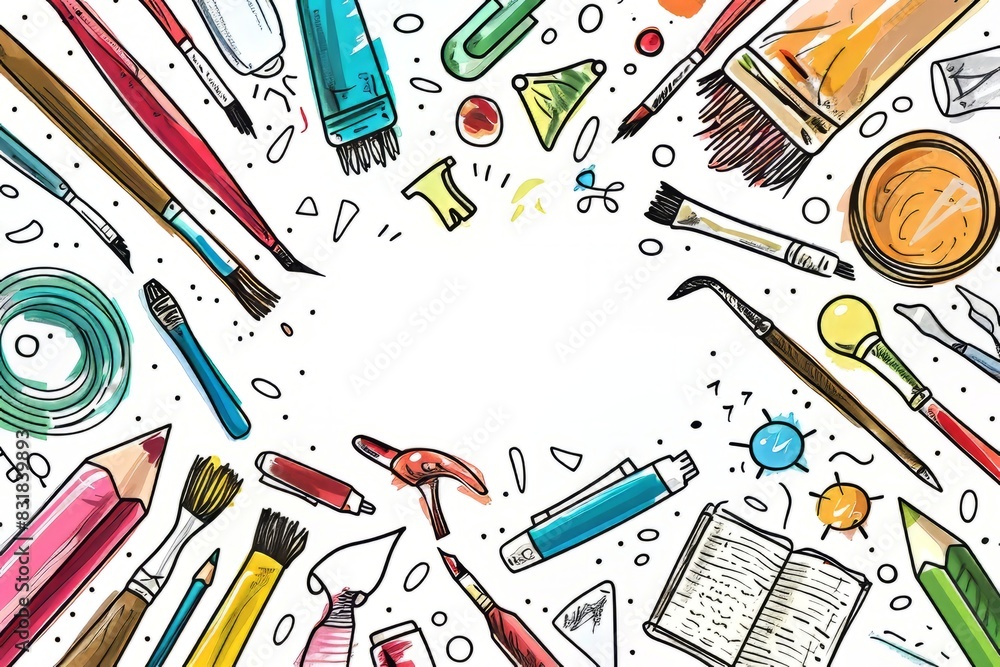 Pattern of Illustration Stationary and Equipment Pattern of Illustration Stationary and Equipment