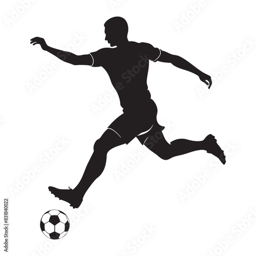 football player silhouette football kick