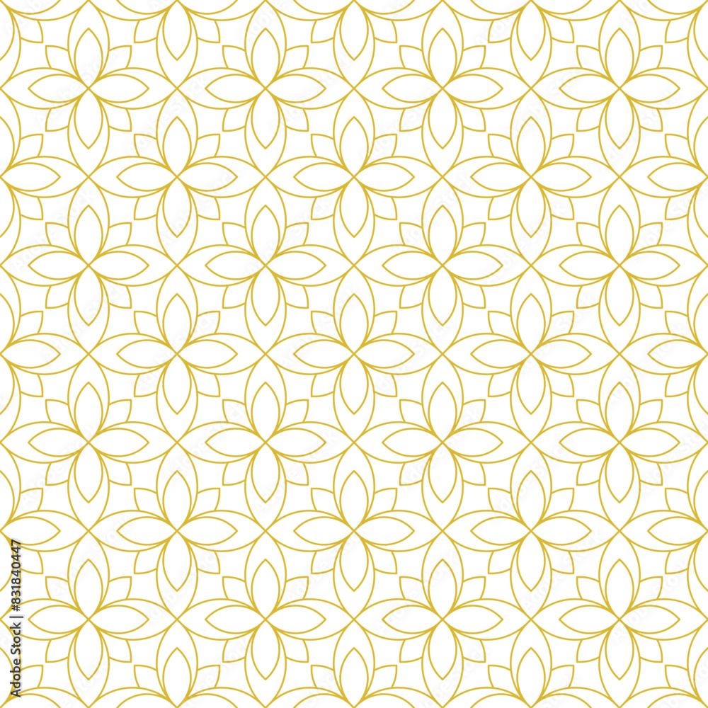 Abstract geometric ornamental shape seamless pattern background