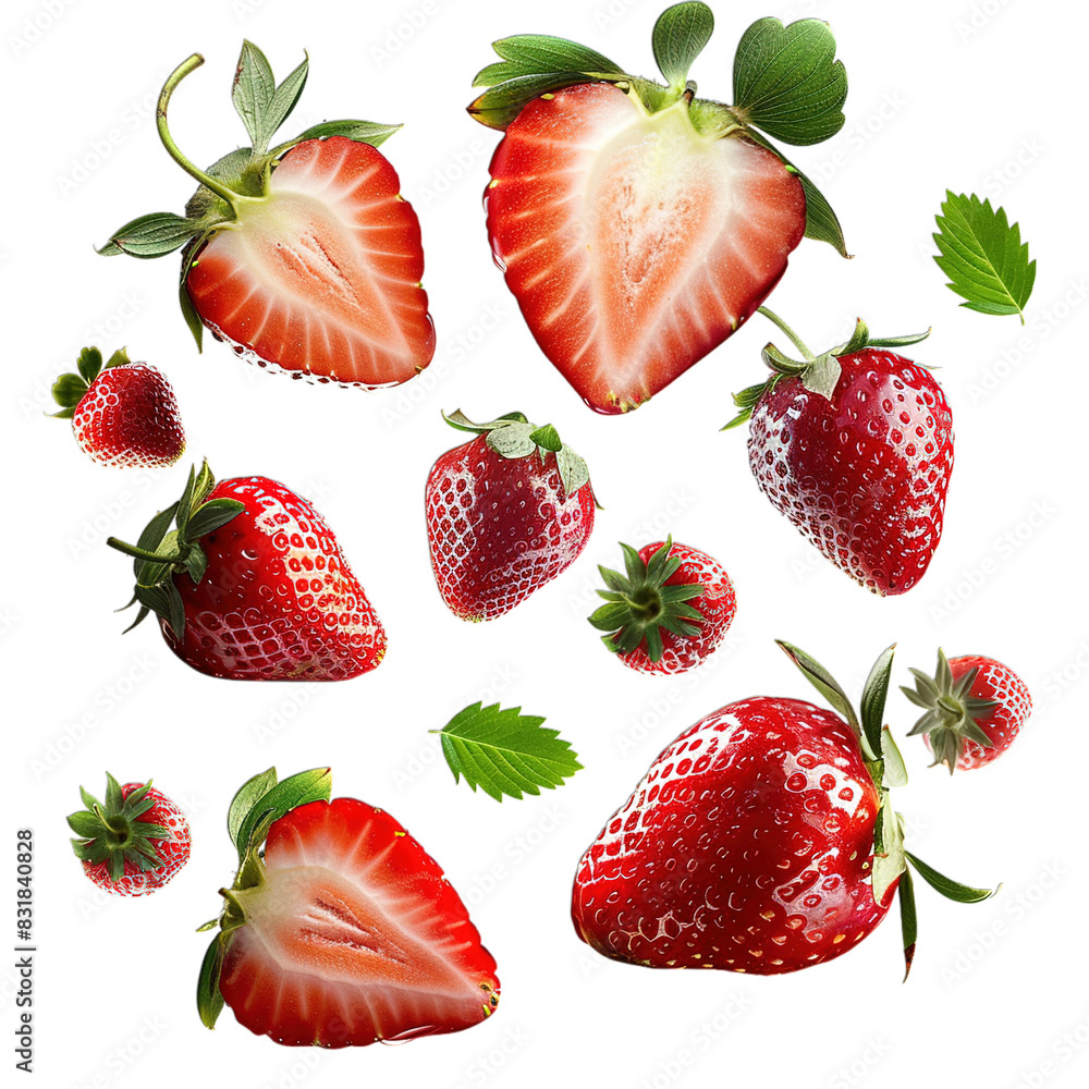 set of strawberries set of strawberries
