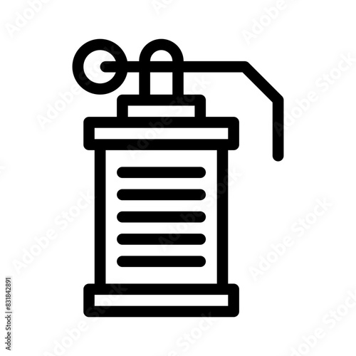 smoke grenade line icon